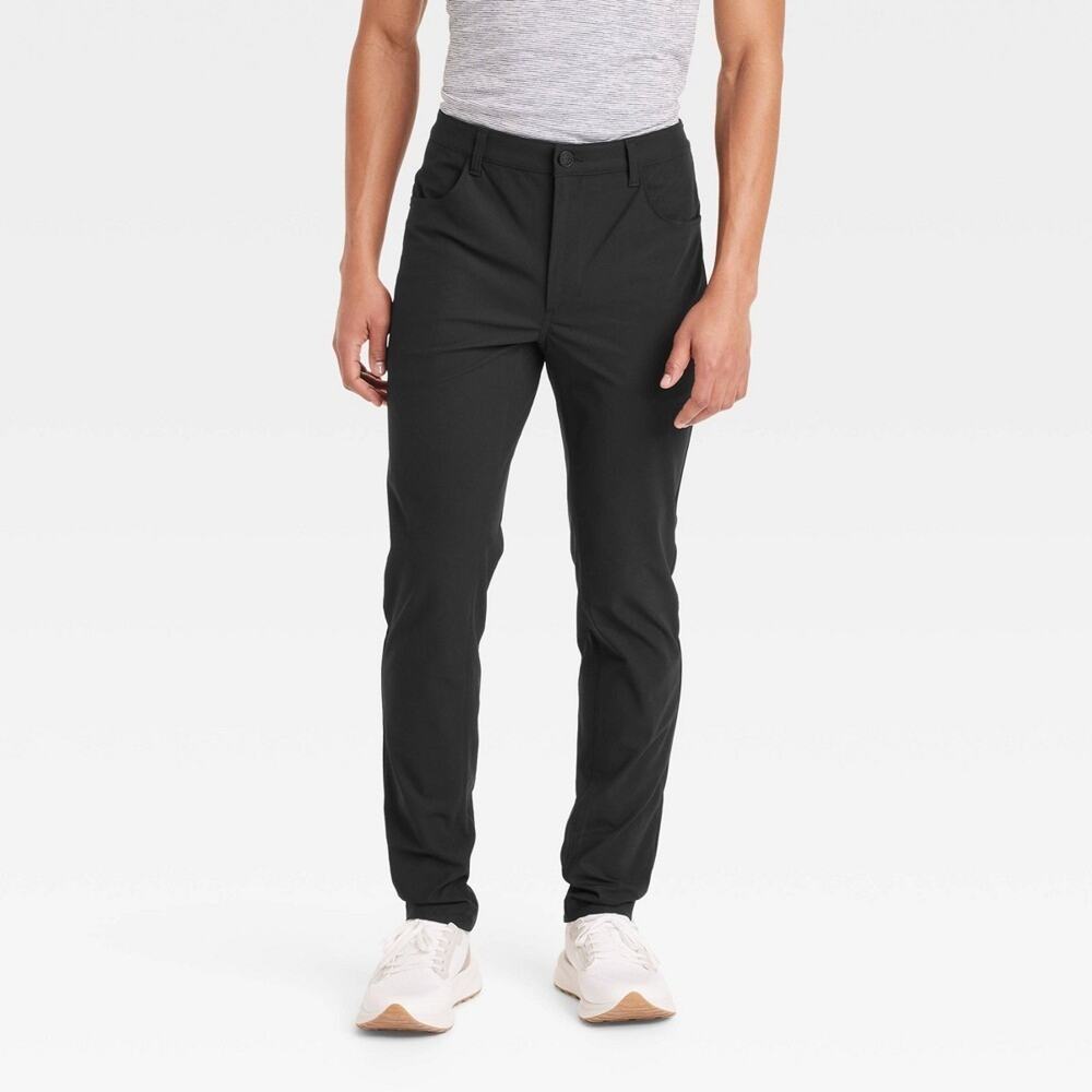 All in Motion Men's 360 Lifestyle Slim Fit 5-Pocket Pants Black 38x32 NWT